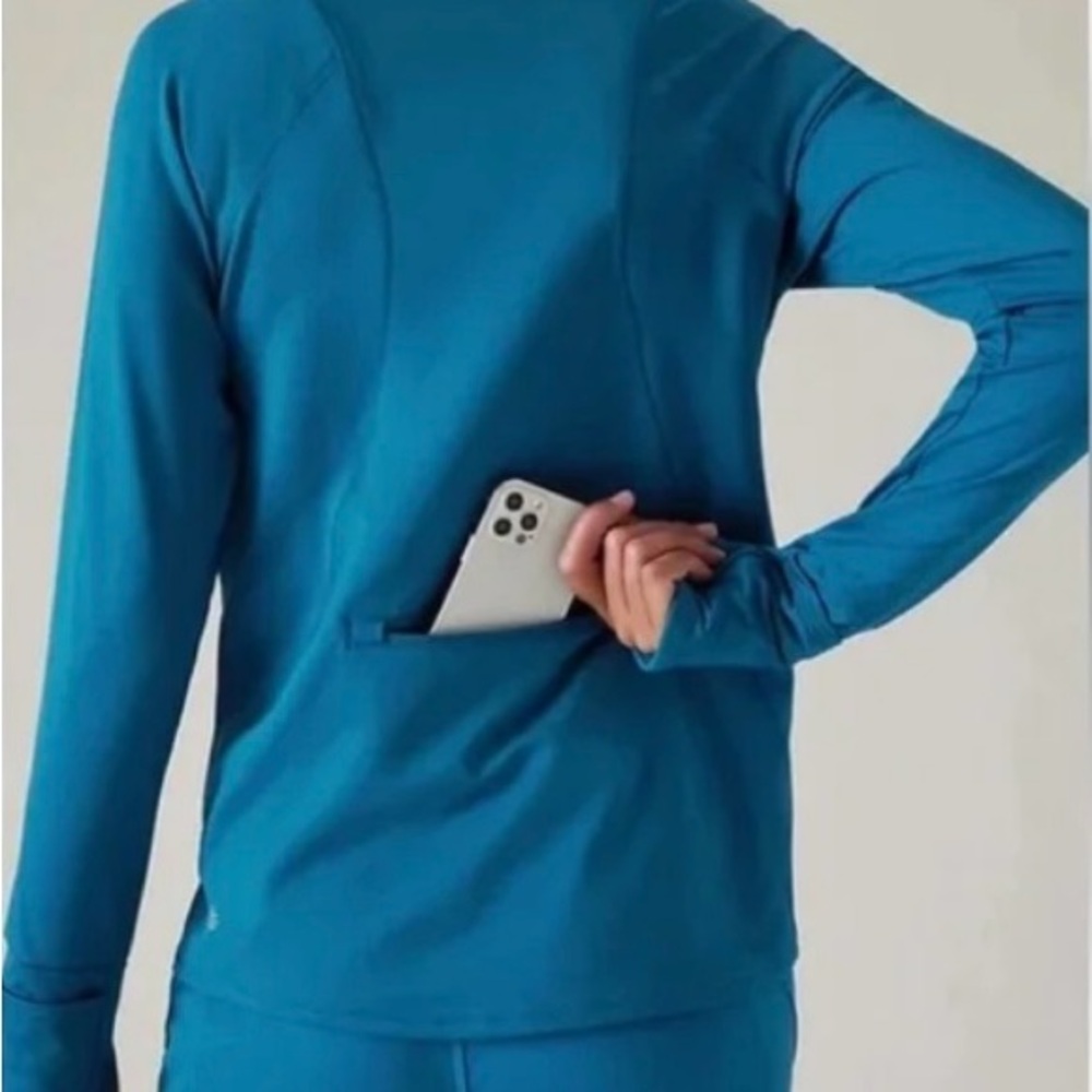 Athleta Womens Whistler Half Zip in Dark Lapis Blue (Size XS- worn once) - Picture 3 of 6